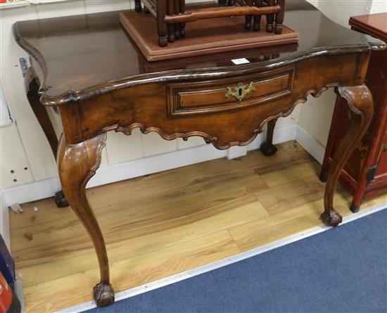 A side table with single drawer, W.115cm